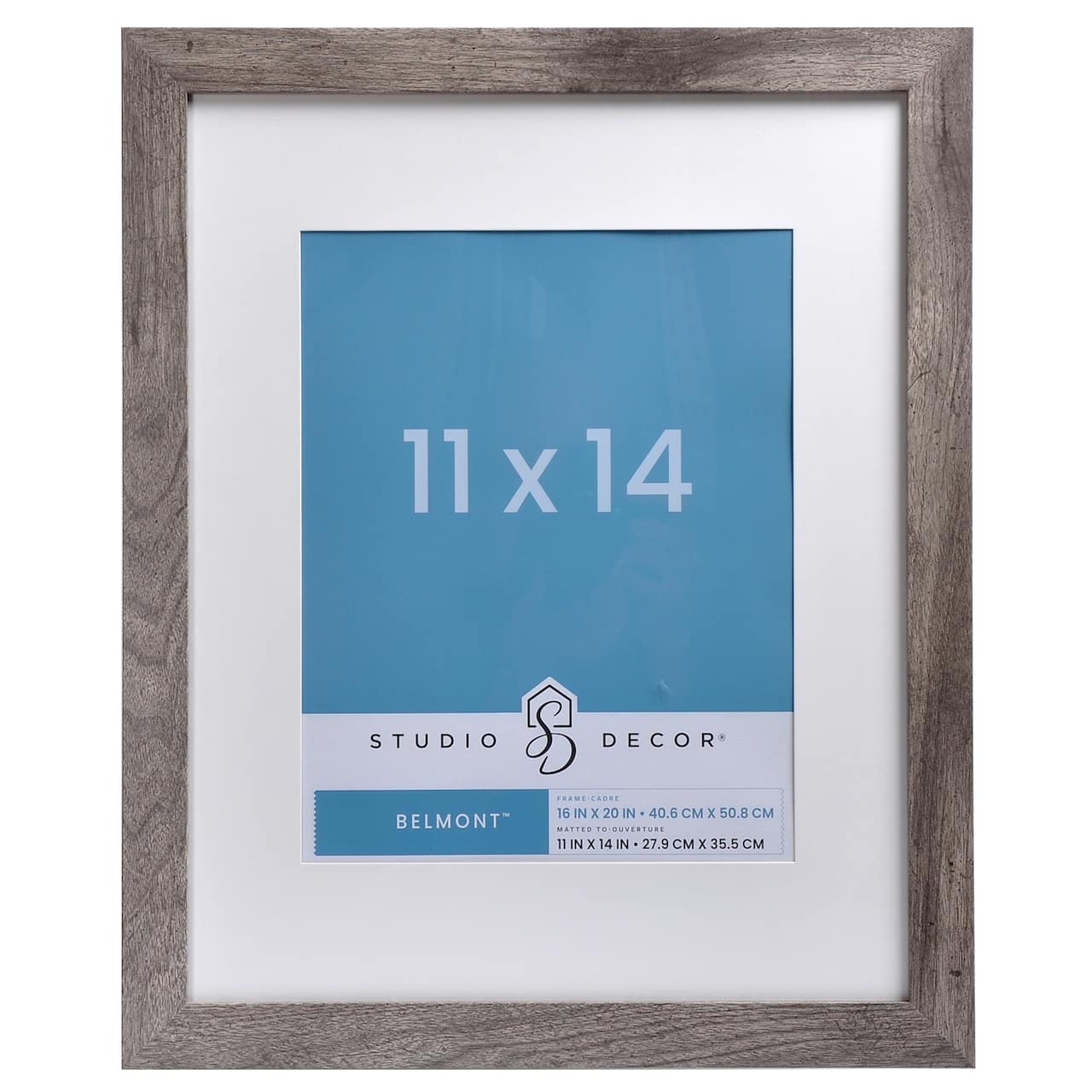 Grey Belmont Frame with Mat by Studio Décor®
